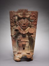 Incense Burner Support, 600-900. Mexico, Chiapas, Palenque Region, Maya, Classic period. Pottery