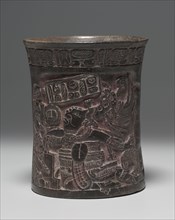 Vessel with Ballplayer, c. 600-1000. Mexico, Yucatán, Maya (Chocholá) style (250-900). Earthenware,
