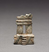 Architectural Model, 100 BC - 300. Mexico, Guerrero, Mezcala. Serpentine; overall: 4.9 x 3.2 x 1.1