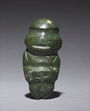Axe Figure, 100 BC - 300. Mexico, Guerrero, Mezcala. Serpentine; overall: 9.5 x 4.5 cm (3 3/4 x 1