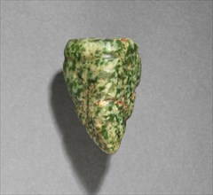 Head Pendant, 100 BC - 300. Mexico, Guerrero, Mezcala. Polished green stone; overall: 2.8 x 1.9 cm