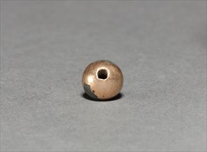 Bead, 1200-1519. Mexico, Oaxaca, Mixtec. Clay covered with gold; diameter: 1 cm (3/8 in.).