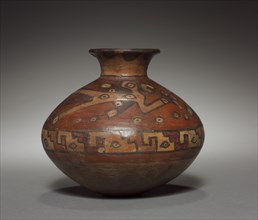 Vessel with Bird Designs, 700-1000. Peru, South Coast, Middle Horizon. Pottery with burnished,