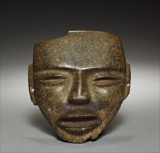 Mask, 1-550. Central Mexico, Teotihuacán (from Guerrero?), Classic Period. Green stone; overall: 13