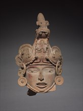 Head with Animal Helmet, c. 600-1000. Mexico, Gulf Coast, San Andrés Tuxtla(?), 7th-11th Century.