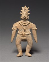 Flat Male Figure, 100 BC - 300. Mexico, Colima. Pottery; overall: 20 x 10.5 cm (7 7/8 x 4 1/8 in.).