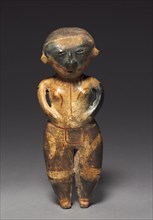 Standing Female Figure, 100 BC - 300. Mexico, Nayarit, Chinesco style. Pottery with colored slips