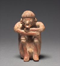 Emaciated Crouching Figure, c. 100 BC-AD 300. Mexico, Nayarit, San Sebastian Red Style. Earthenware