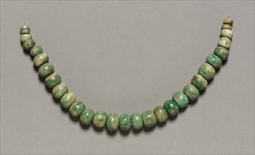 Necklace, 150-200. Central Mexico, Teotihuacán, Classic Period. Jadeite-albitite?; overall: 40.3 cm