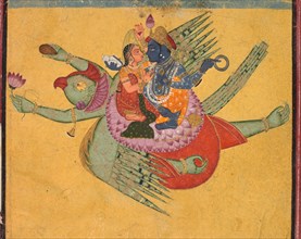 Vishnu and Lakshmi on Garuda, c. 1750