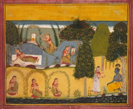 Radha Awaiting Reconciliation with Krishna, c. 1680. India, Rajasthan, Mewar school, 17th century.