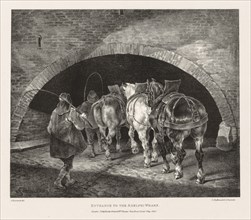 Various Subjects Drawn from Life and on Stone:  Entrance to Adelphi Wharf, 1821. Théodore Géricault