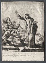 The Miracles of Jesus Christ:  Christ Delivering the Possessed. Claude Vignon (French, 1593-1670).