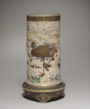 Vase, 1873. Worcester Porcelain Factory (British), probably by James Hadley (British). Ceramic;