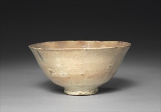 Tea Bowl, 1500s. Korea, Joseon dynasty (1392-1910). Stoneware with white slip and overglaze;