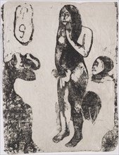 Eve, 1898-1899. Paul Gauguin (French, 1848-1903). Woodcut; sheet: 27 x 20.5 cm (10 5/8 x 8 1/16 in