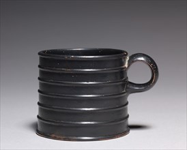 Mug, Late 5th-4th century BC. South Italy, Late 5th-4th Century BC. Black-glazed earthenware;