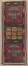 Tapestry Fragment, 700-1370s. Peru, North Coast, Lambayeque (Sicán) people. Camelid fiber and