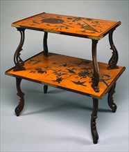 Table, c. 1885. Firm of Louis Majorelle (French, 1859-1926). Wood decorated with lacquer, inlays of