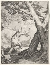 Scenes of the Prophet Elijah: Elisha and Elijah's Chariot of Fire, 1604. Jan Saenredam (Dutch,