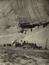 Ruins of Cliff Dwellings, Cañon de Chelly, Arizona, c. 1879-1881. John K. Hillers (American,