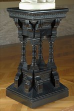 Pedestal, c. 1870. Attributed to Daniel Pabst (American, 1826-1910). Ebonized cherry; overall: 91
