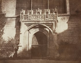 Ancient Door, Magdalen College, Oxford, 1843. William Henry Fox Talbot (British, 1800-1877). Salted