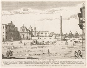 Piazza del Popolo from "Prospectus Locurum Urbis Romae Insign[ium]