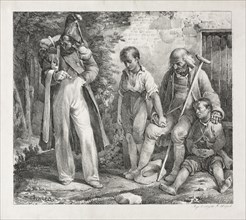 Begging for Alms, 1819. Nicolas Toussaint Charlet (French, 1792-1845). Lithograph