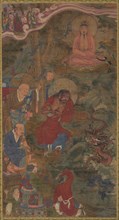 Miracle of the Dragon, 1600s. China, Ming dynasty (1368-1644). Hanging scroll, ink, color, and gold