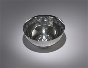 Bowl, c. 1903. Mary Catherine Knight (American, 1876-aft 1940). Silver and enamel; overall: 4.9 x