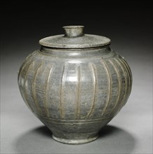 Pot with Cover, 100s. Rhenish (Cologne), Gallo-Roman, 2nd century. Tan ware with gray and some