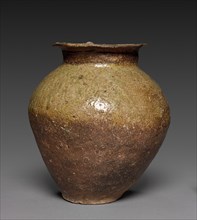 Storage Vessel: Tokoname Ware, 12th century. Japan, Heian Period (794-1185). Stoneware with natural
