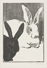 The Rabbits, 1893. Henri Charles Guérard (French, 1846-1897). Woodcut; sheet: 59.5 x 42.2 cm (23