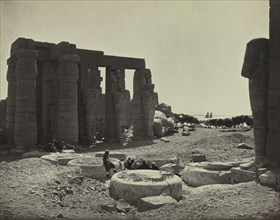 The Ramesseum, Thebes, 1869. Adolphe Braun (French, 1812-1877). Albumen print from wet collodion