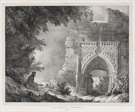 Picturesque and Romantic Journeys in Old France: Ruins of the Palace of the White Queen, 1824.