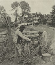 Pictures of East Anglian Life, pl. XXX: At the Grindstone--A Suffolk Farmyard, 1888. Peter Henry