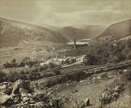 Monuments and Ruins of Erin: The Valley of Glendalough, County Wicklow, Ireland, c. 1864. William
