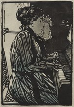 Etude a Quatre Mains, 1890. Auguste Louis Lepère (French, 1849-1918). Color woodcut