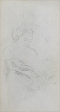 Sketchbook, page 82: Study of Fgures. Ernest Meissonier (French, 1815-1891). Graphite