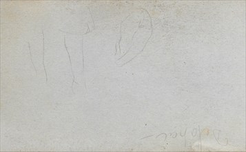 Sketchbook, page 02: Studies of Legs. Ernest Meissonier (French, 1815-1891). Graphite;