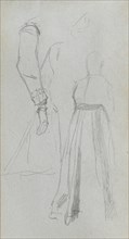 Sketchbook, page 31: Study of Figures. Ernest Meissonier (French, 1815-1891). Graphite;