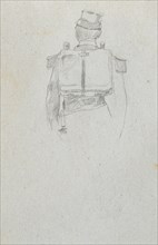 Sketchbook, page 08: Study of a Soldier from behind. Ernest Meissonier (French, 1815-1891).