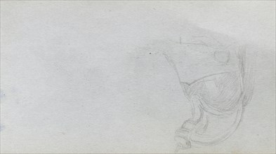 Sketchbook, page 93: Study of a Saddle. Ernest Meissonier (French, 1815-1891). Graphite