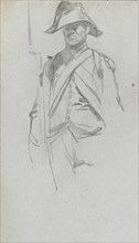 Sketchbook, page 67: Study of a Soldier. Ernest Meissonier (French, 1815-1891). Graphite;