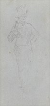 Sketchbook, page 15: Study of a Soldier. Ernest Meissonier (French, 1815-1891). Graphite