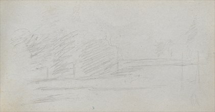 Sketchbook, page 78: Landscape Study. Ernest Meissonier (French, 1815-1891). Graphite;