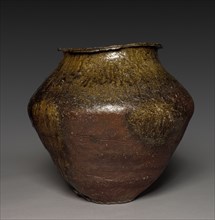 Storage Jar, 1350-99. Japan, Nanbokucho period (1336-92). Stoneware with natural ash glaze and