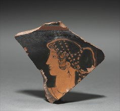 Krater Fragment, c. 460-450 BC. Attributed to Nausicaa Painter (Greek). Earthenware, red-figure;