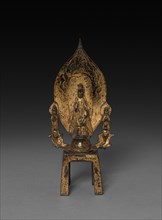 Sakyamuni with Two Attendants, 7th Century. China, Sui dynasty (581-618). Gilt bronze;